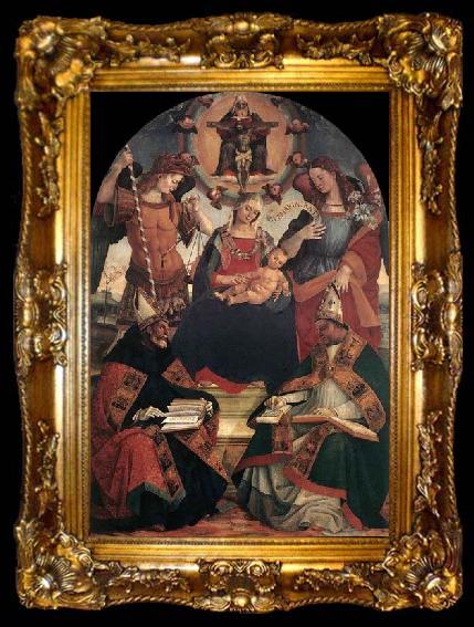framed  Luca Signorelli The Trinity, the Virgin and Two Saints, ta009-2